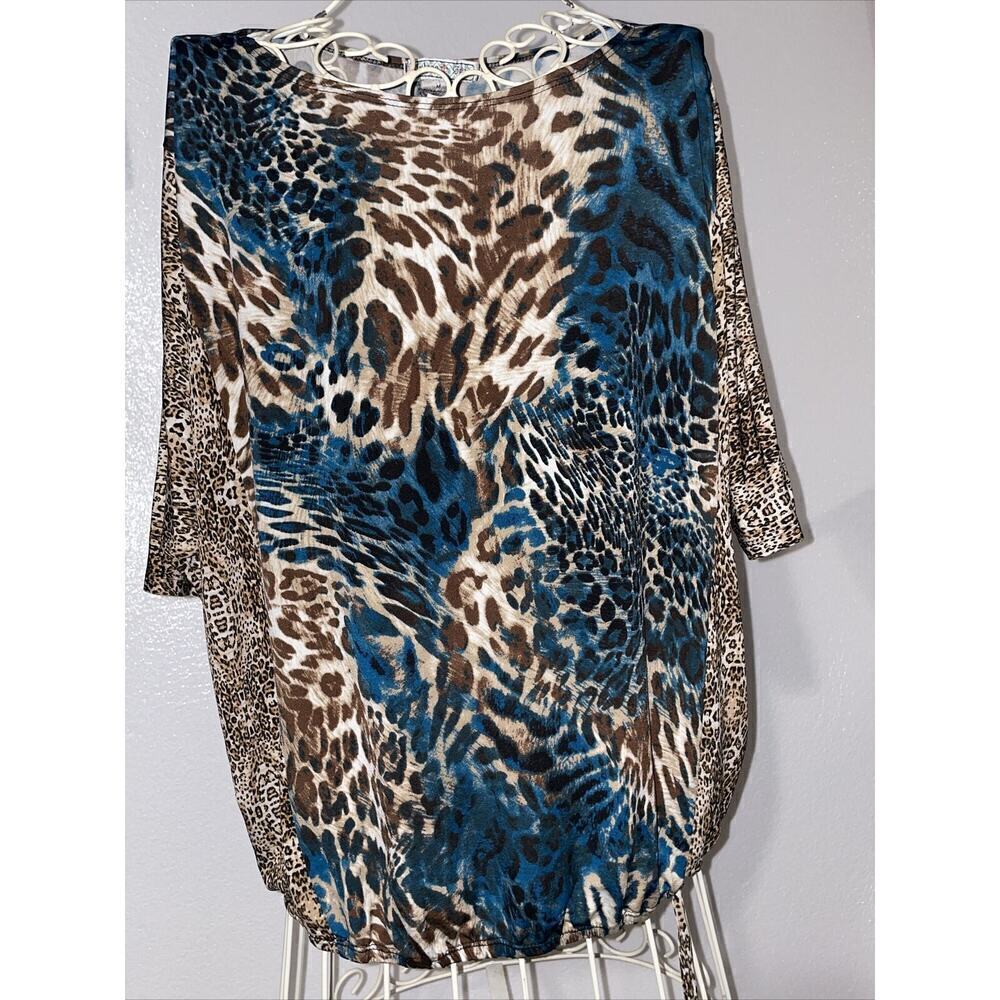 Vintage Suzie Ladies Top Size M Animal Print